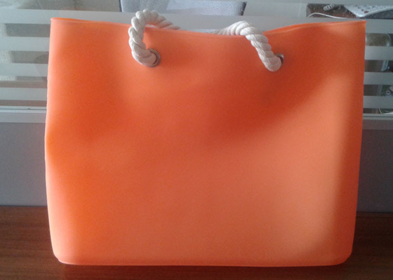 Turuncu kişiselleştirilmiş serin Beach silikon çanta 41.5 cm X 29,5 cm X 7 cm